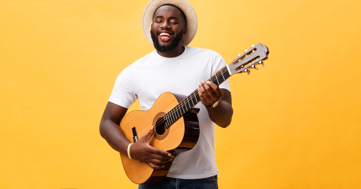 handsome Latin guitarist